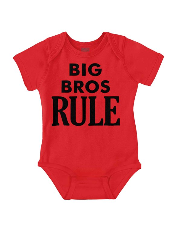 Big Brothers Rule Oldest Bro Funny Bodysuit Jumper Boys Infant Baby Brisco Brands NB