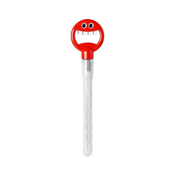 Big Bubble Wand with Smile Face Handle, 17-Inch Giant Bubble Blower Outdoor Activities, Summer Party Favors Gift(Bubble Solution Included)