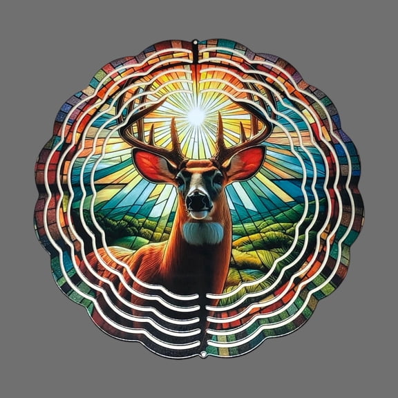 Big Buck Deer Nature Wind Spinner Aluminum Wildlife Hunting Art Decor