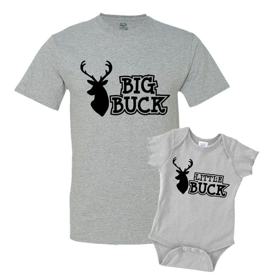 Big Buck and Little Buck Matching Father Son Shirts