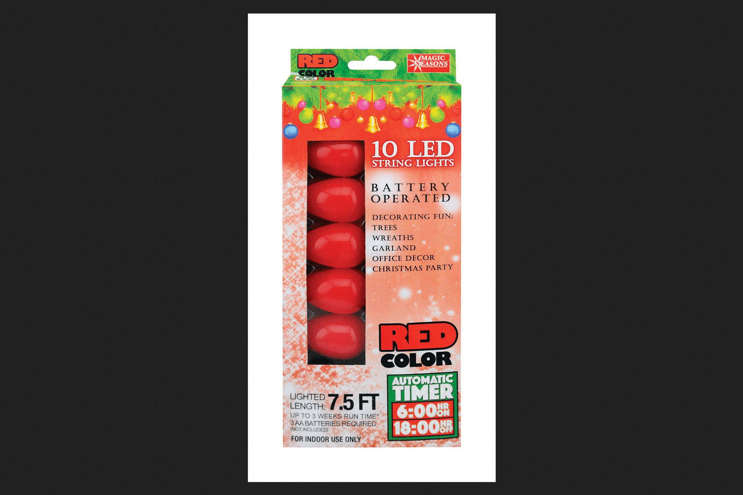 Big Bulb 702436 LED C9 Red 10 ct String Christmas Lights 7.5 ft ...