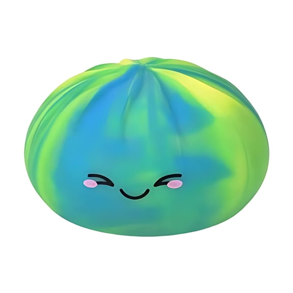 Big Bun Stress Relief Plaything, Mystery Soft Dumpling Plaything, Squeezable Sensory Ball with Steamer Basket for Anxiety Relief