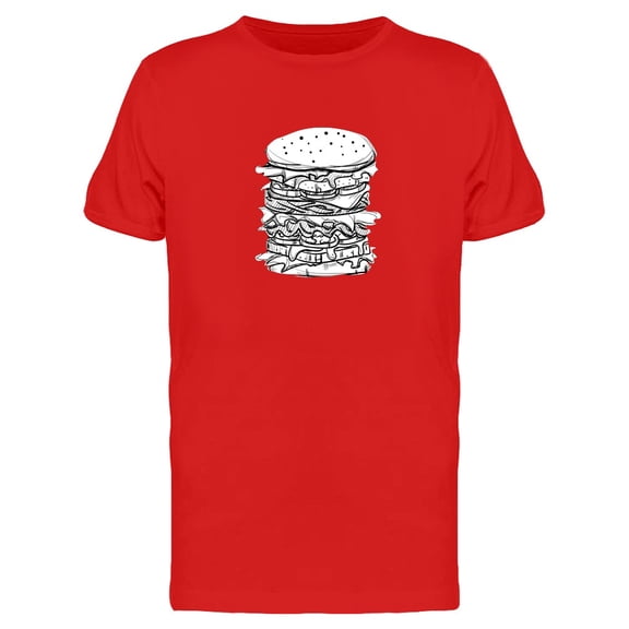 Big Burger In B&W T-Shirt Men -Image by Shutterstock, Male Large
