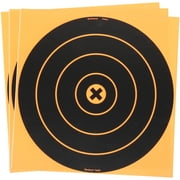 BIRCHWOOD CASEY Big Burst Bulls Eye Always Flat Adhesive Back Shooting Training Reactive Targets | Pack of 3 Sheets | 12" 1 Target per Sheet