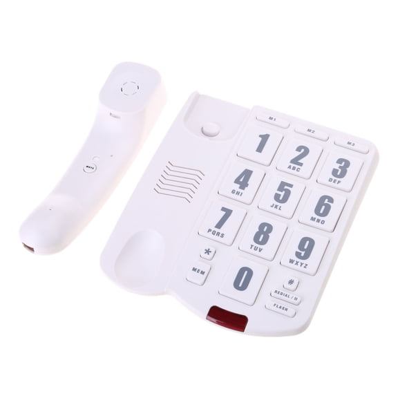 Big Button Landline Phone Desktop Telephone Loud Ringtone Fixed Home Phone for Elderly and Visually Impaired PK3000