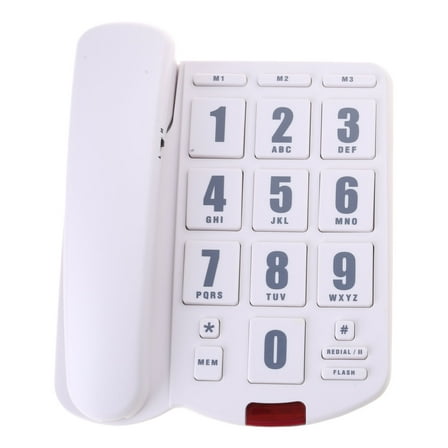Big Button Landline Phone Desktop Telephone Loud Ringtone Fixed Home Phone for Elderly and Visually Impaired PK3000