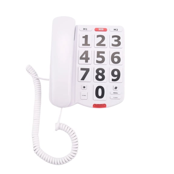 Big Button Landline Phone Elderly Seniors Home Telephone One Key Help for Visually Hearing Impaired