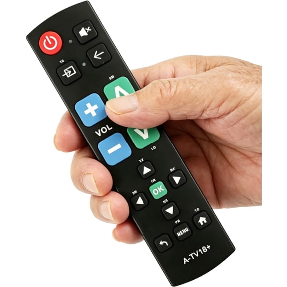 Big Button TV Remote Control, Brand TV Universal, Easy for Elderly