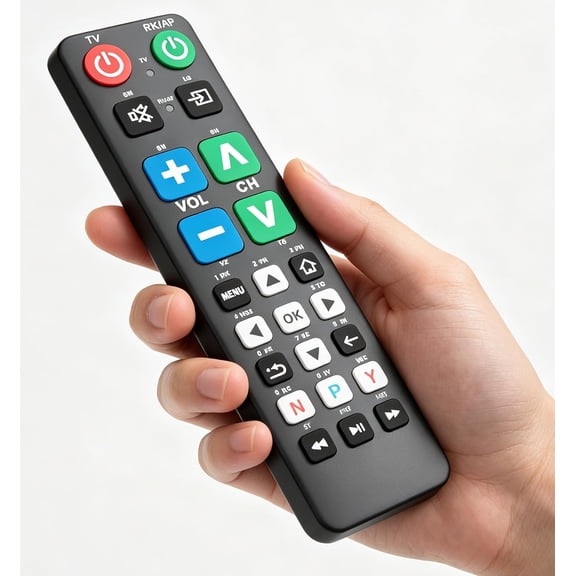 Big Button TV Remote for Seniors, Dementia - Easy Setup