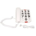 Big Button Telephone Large Adjustable Volume Last Number Redialing Corded Landline for Elderly