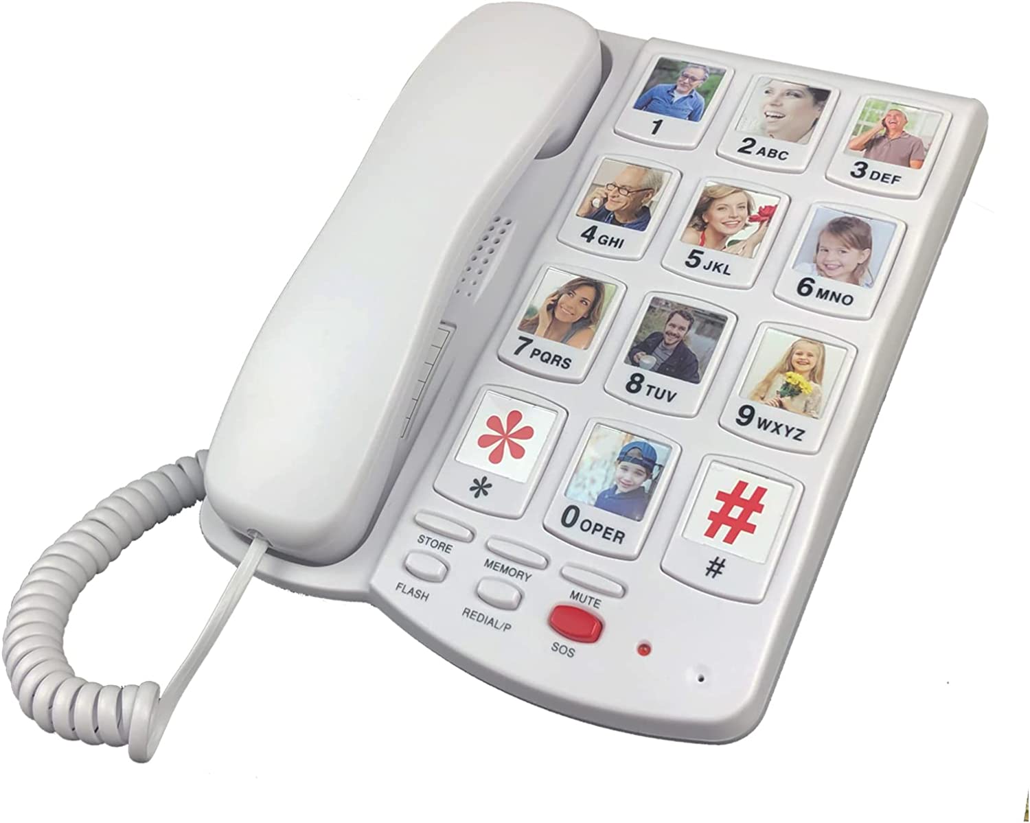 Big Button Telephone for Seniors, Wired Old People Landline Phones for