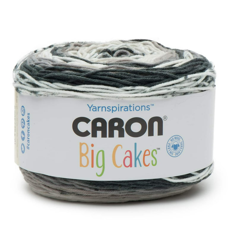 1 Cake Of Caron Big Cakes Yarn Peppercream Grays Worsted - Tony's