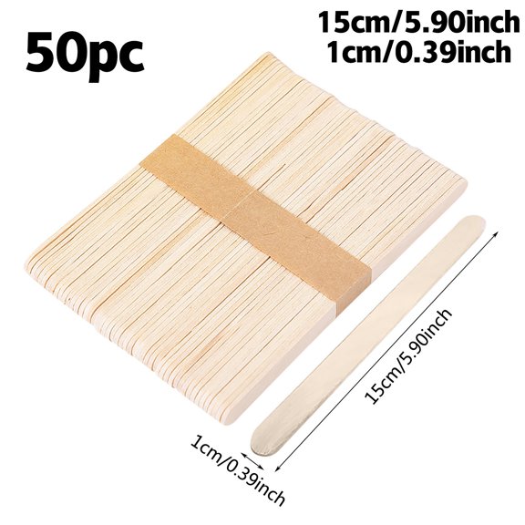 Big Candy Molds Silicone Shapes Wood Sticks For Crafting,Unfinished Natural Hardwood Sticks,Wooden Craft Sticks,Arts Sticks For Crafts And Diyers