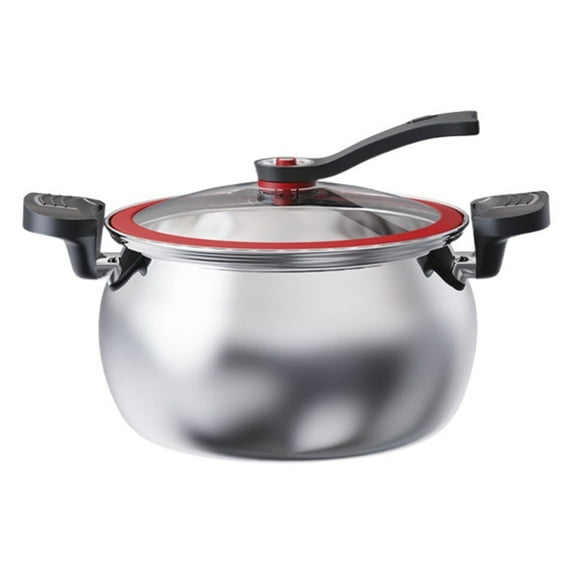 Big Capacity 304 Stainless Steel Micro Pressure Cooker with Visual Lid and Twist & Lock Handles