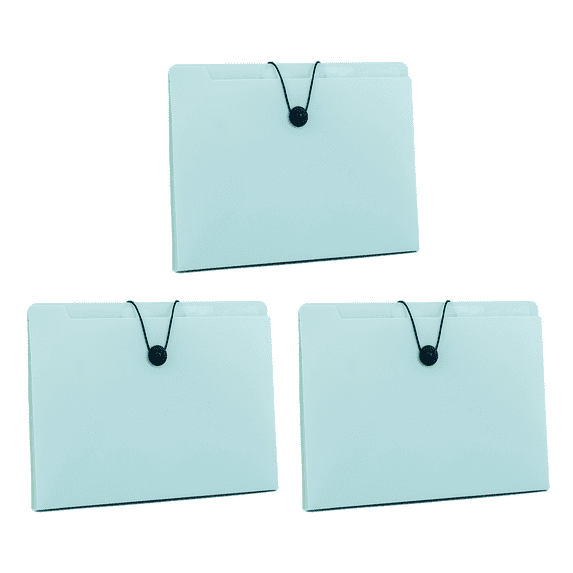 Big Capacity 5-Pocket Expanding File 3pcs, Plastic Expandable File Folder