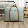 thumbnail image 1 of Big Capacity Folding Luggage Bag, Travel Clothes Storage Bag, Zippered Non-Woven Suitcase, Foldable Moving House Organizer, Handbag for Travel, 1 of 7