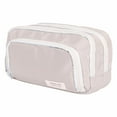 thumbnail image 1 of Big Capacity Pencil Case 3 Compartments Large Pencil Pouch Pen Bag Pencil Box Holder Organizer Simple Storage Aesthetic Stationery Cosmetic for Adults, Office Essentials (Beige) 8.26x3.54x5.9", 1 of 4