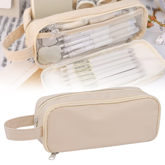 Big Capacity Pencil Case 5 Compartments Large Pencil Pouch Pen Bag Pencil Box, #A