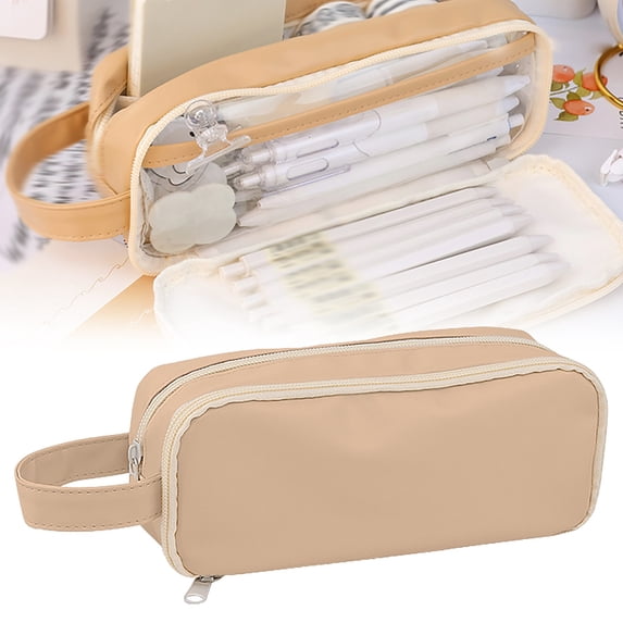 Big Capacity Pencil Case 5 Compartments Large Pencil Pouch Pen Bag Pencil Box, #D