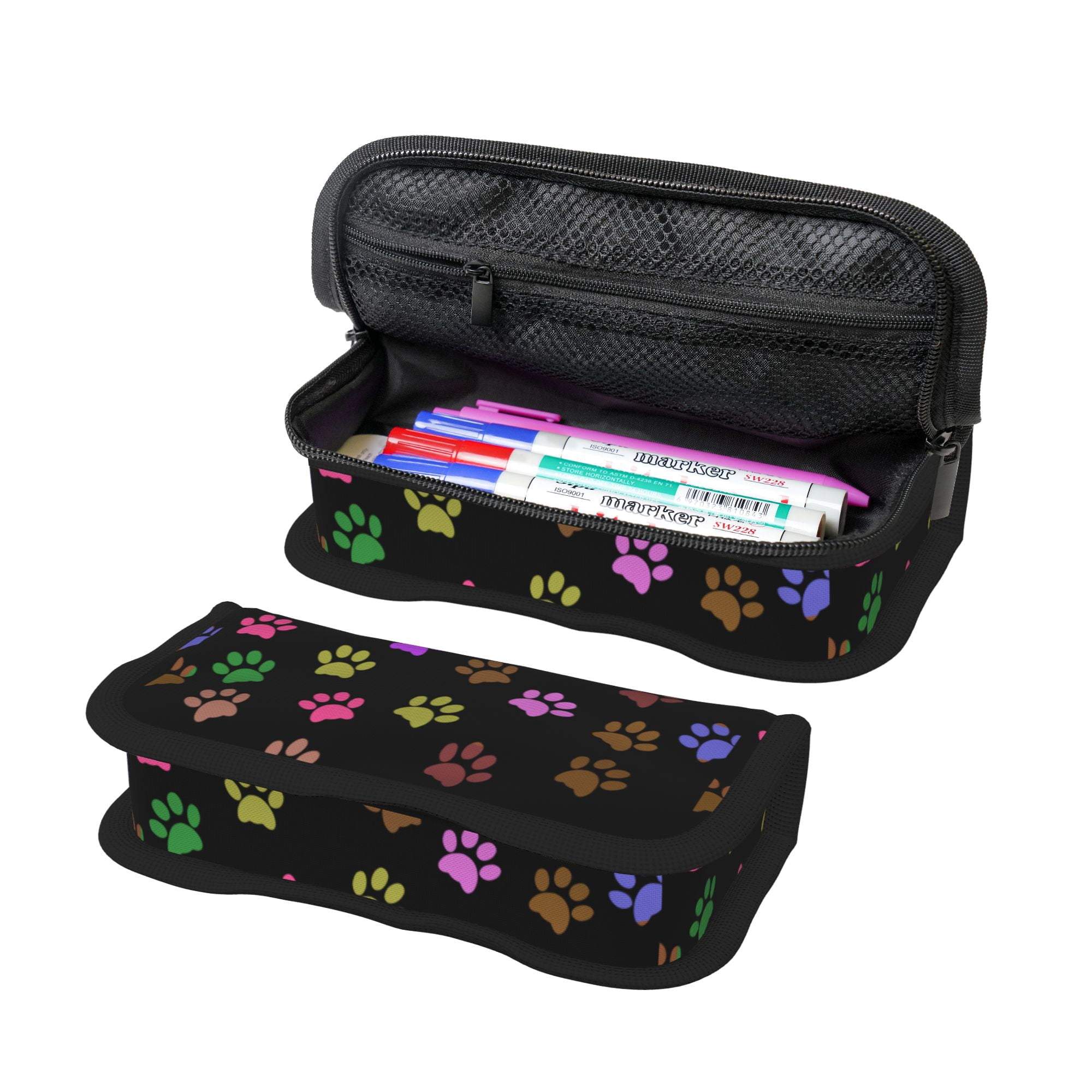 big-capacity-pencil-case-golden-glitter-dog-paw-print-canvas-bag-pen
