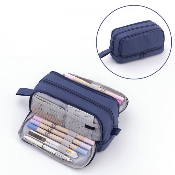 Big Capacity Pencil Case Pen Pouch, Soft Corduroy Pencil Bag with 4 Compartment,Pencil Box,Multiple Pockets, Sturdy Zipper, Cute Pen Bag Organizer Stationery Pen Bag Cute Pencil Case Pouch Organizer