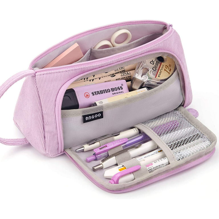 1pc Simple Transparent Pencil Case, 7 Colors Large Capacity Pen Bag,  Cosmetic Bag, School, Office Stationery Case, Party Favors 