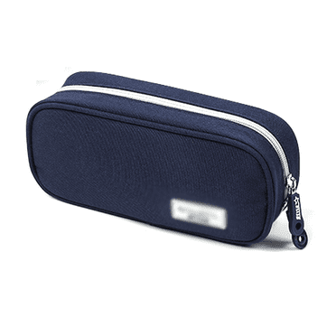Big Capacity Pencil Pen Case 3 Compartments,Large Storage Pouch Marker Stationery Zipper Pen BagSapphire