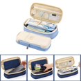 thumbnail image 1 of Big Capacity Pencil Pen Case Bag with Zipper Office College School Storage Large Capacity Bag Pouch Holder Box Organizer Colorful,Sky Blue, 1 of 6
