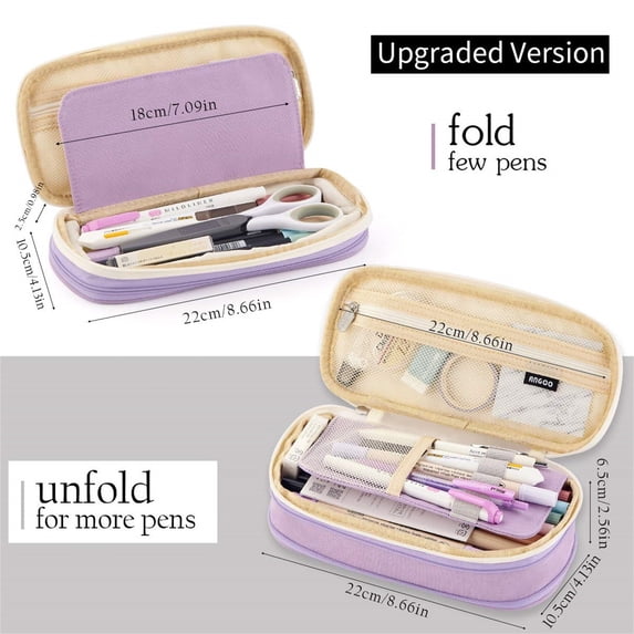 Big Capacity Pencil Pen Case, Office Large Storage High Capacity Bag Pouch Holder Box Organizerfor Office Travel Holder Box