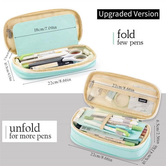 Big Capacity Pencil Pen Case, Office Large Storage High Capacity Bag Pouch Holder Box Organizerfor Office Travel Holder Box