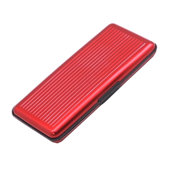 Big Card Guard Fits in Purse or Briefcase Protect From ID Theft Card Data Safe & Secure- Aluminum (Red)