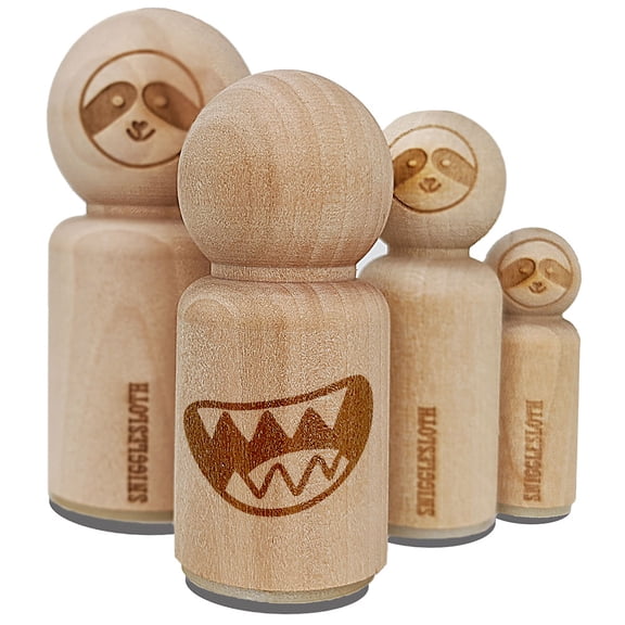 Big Cartoon Smile Sharp Shark Teeth Rubber Stamp for Scrapbooking Crafting Stamping - Medium 1 Inch
