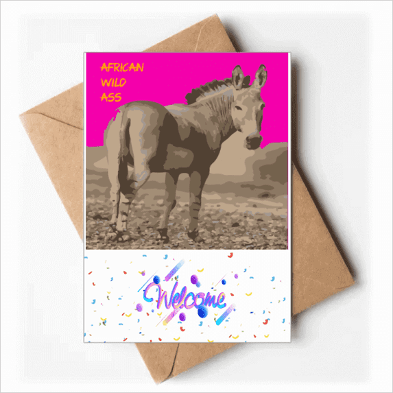 Big Cat African Lion Art Deco Fashion Welcome Back Greeting Cards Envelopes Blank