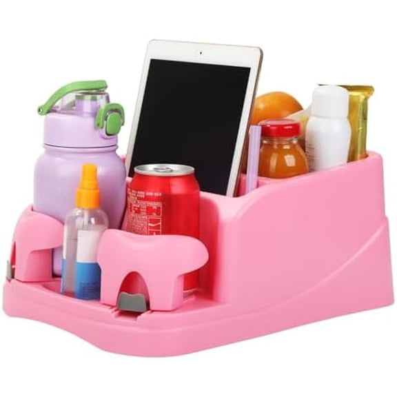 Big Center Console for Cars, Trucks, Minivans, SUVs, with 2 Adjustable Cup Holders, Back Bench and Front Seat or Floor Middle Console Universal Vehicle Organizer