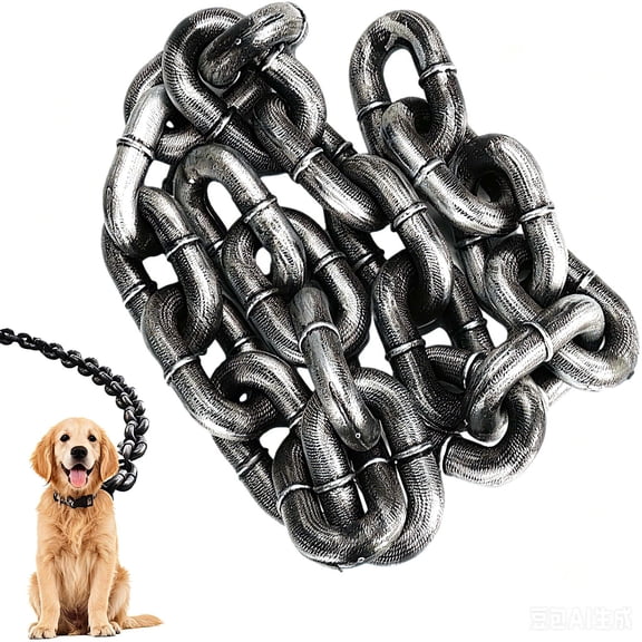 Big Chain Leash for Small Dog Funny, 6.56FT Lightweight Iron Paw Chain Leash, Fake Chain Dog Lead for Small Pets Cats Puppies Guidance Rope