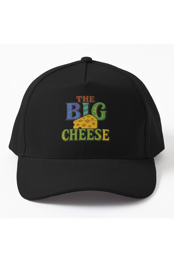 Big Cheese Baseball Hat, Leadership Food Wordplay Graphic Design, Classic Everyday Cap