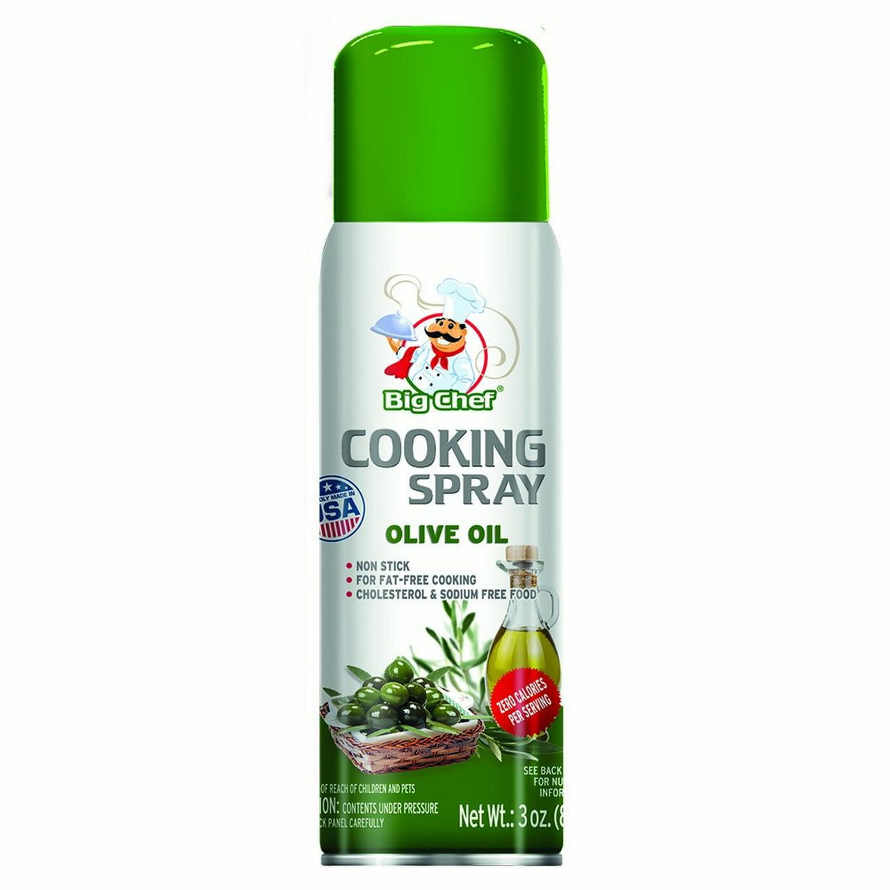 Big Chef Cooking Spray, Olive Oil, 3 Oz