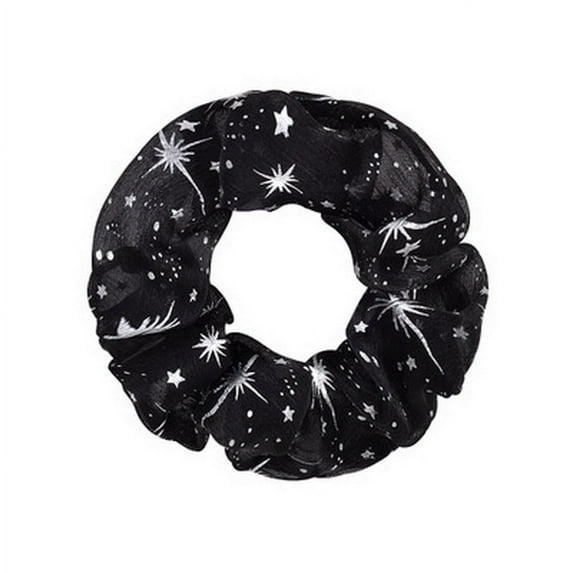 Big Chiffon Shiny Star Designs - Scrunches and Ponytail Holders