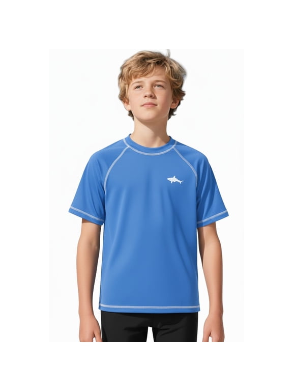 Boys 12-24 Months Shark Rash Guard Short Sleeve