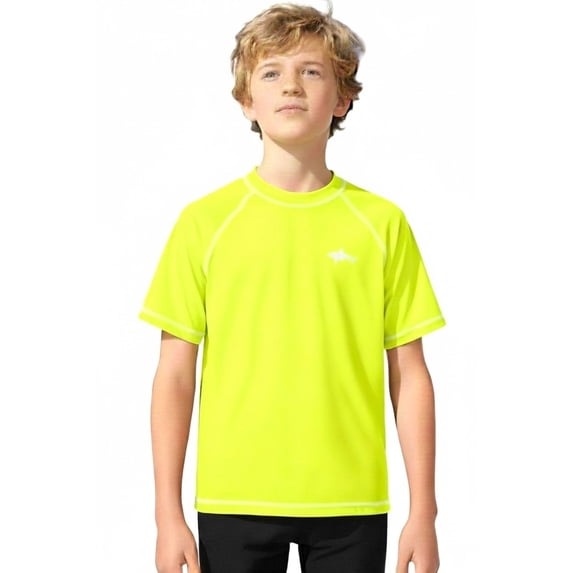 Big Chill Boys 2T-18 Shark Rash Guard Short Sleeve Long Sleeve Rashguard Swim Shirt UPF 50+