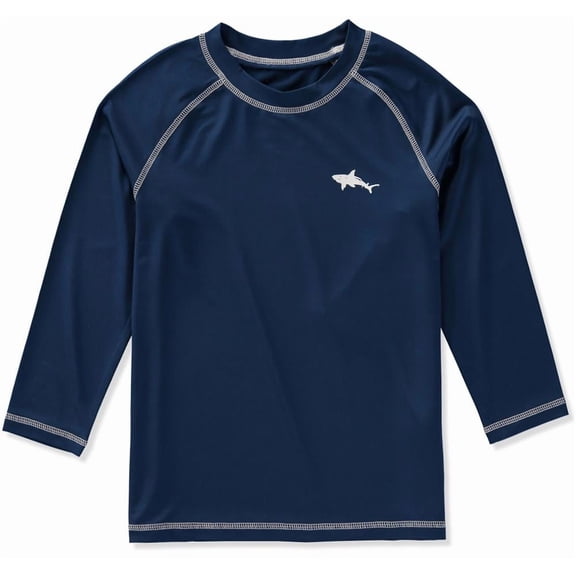Big Chill Boys 2T-18 Shark Rash Guard Short Sleeve Long Sleeve Rashguard Swim Shirt UPF 50 