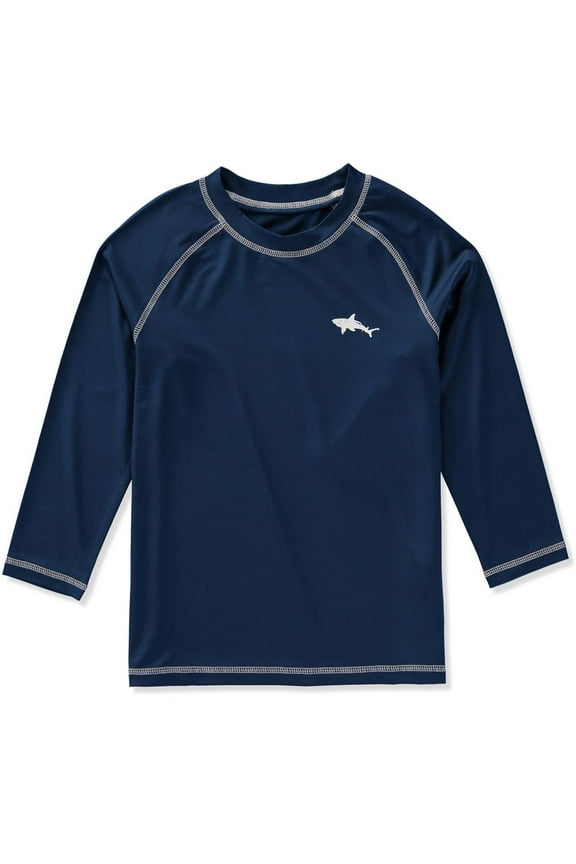Boys 2T-18 Shark Rash Guard Short Sleeve Long Sleeve Rashguard Swim Shirt UPF 50+