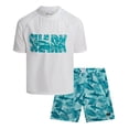 thumbnail image 1 of Big Chill Boys Swim Set - UPF50+ Short Sleeve Rash Guard Swim Shirt and Swim Trunks 2 Piece Set, 1 of 7