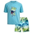 thumbnail image 1 of Big Chill Boys Rash Guard Swim Set - Short Sleeve Rash Guard Swim Shirt & Swim Trunks (6-14), 1 of 6