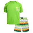 thumbnail image 1 of Big Chill Boys Rash Guard Swim Set - Short Sleeve Rash Guard Swim Shirt & Swim Trunks (6-14), 1 of 7