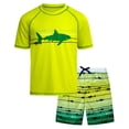 thumbnail image 1 of Big Chill Boys Rash Guard Swim Set - Short Sleeve Rash Guard Swim Shirt & Swim Trunks (6-14), 1 of 6