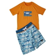 Big Chill Boys Short Sleeve Rashguard and Swim Shorts Set, 2-Piece, Sizes 4-18