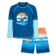 thumbnail image 1 of Big Chill Boys Swim Set - UPF 50+ Long Sleeve Rash Guard and Swim Trunks, 2 Piece Boys Swimsuit Set, 1 of 7