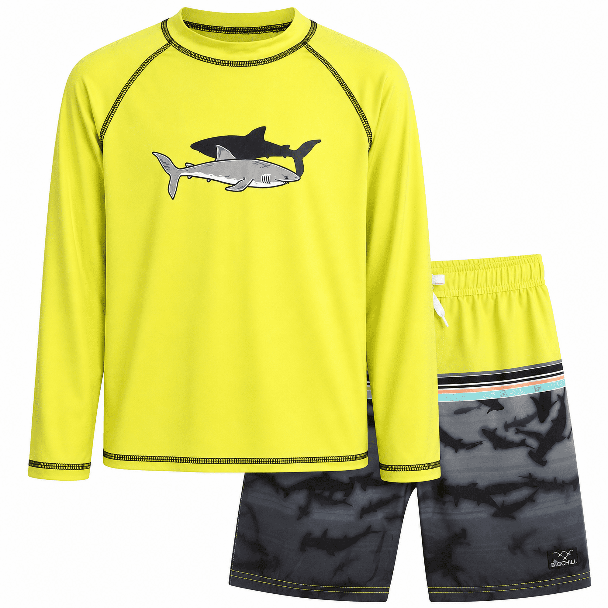 Packers Rash Guard Big Chill Boys Swim Set - Boys Rash Guard Swim Set - UPF 50+ Rash Guard ...