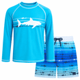 thumbnail image 1 of Big Chill Boys Swim Set - Boys Rash Guard Swim Set - UPF 50+ Rash Guard Long Sleeve Swim Shirt Board Short Swim Trunks (5-14), 1 of 7